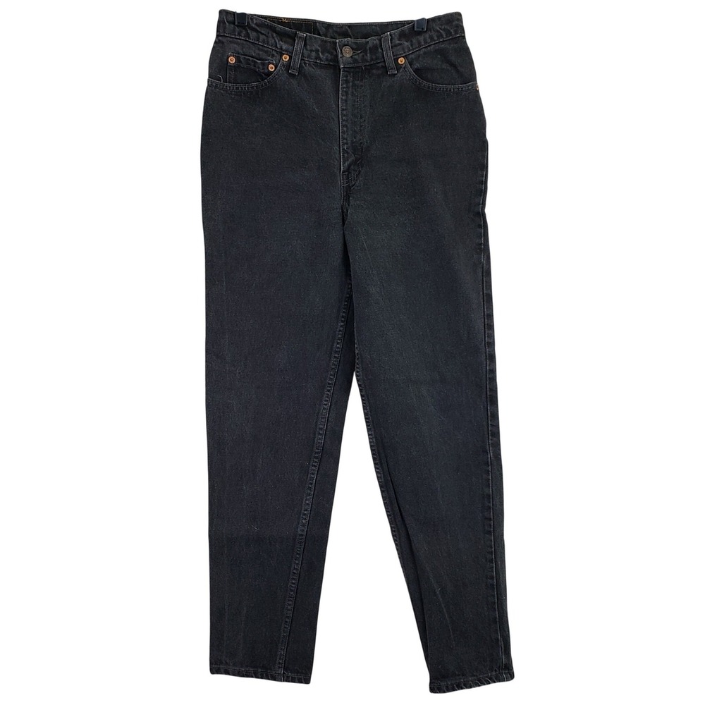 Vintage 90s Levi 512 Slim Fit Tapered Leg Jeans Women 13 Washed Black Denim